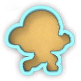 a cut out of a teddy bear on a white background