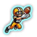 a football player running with a ball in his hand