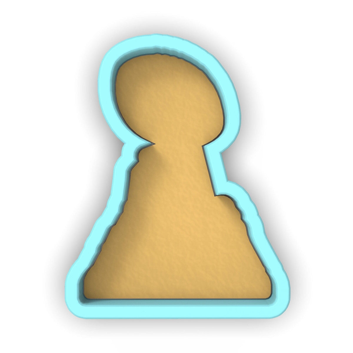 a cookie shaped like a person's head