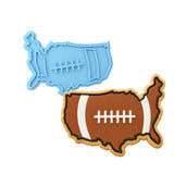 Football USA Cookie Cutter Stamp & Outline #1 Sports Cookie Cutter Lady MINI - 2 Inches (5cm) Stamp ONLY 