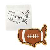 Football USA Cookie Cutter Stamp & Outline #1 Sports Cookie Cutter Lady MINI - 2 Inches (5cm) Stencil ONLY 