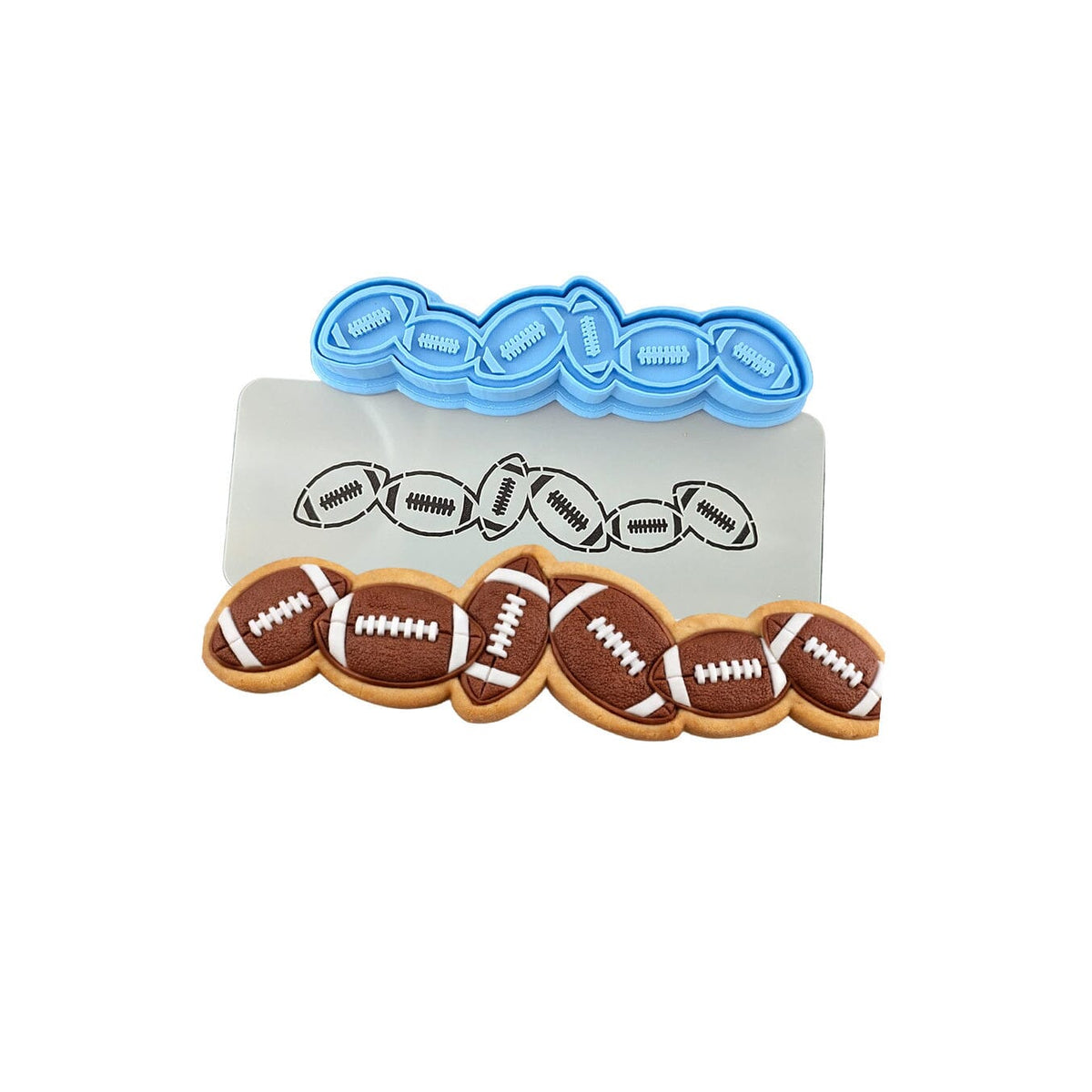 Footballs Fondant Cake Cutter Sports Cookie Cutter Lady 