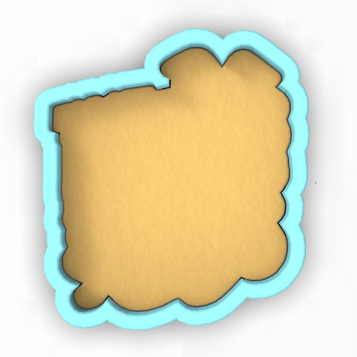 a paper cut out of a piece of bread