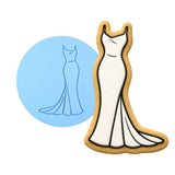 Formal Dress 3 Cookie Cutter | Stamp | Stencil - SHARP EDGES - FAST Shipping - Choose Your Own Size! #1 Cookie Cutter Lady LITTLE - 3 Inches (7.62cm) Debosser ONLY 