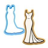 Formal Dress 3 Cookie Cutter | Stamp | Stencil - SHARP EDGES - FAST Shipping - Choose Your Own Size! #1 Cookie Cutter Lady LITTLE - 3 Inches (7.62cm) Cookie Cutter ONLY (Outline) 