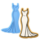 Formal Dress 3 Cookie Cutter | Stamp | Stencil - SHARP EDGES - FAST Shipping - Choose Your Own Size! #1 Cookie Cutter Lady 