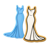 Formal Dress 3 Cookie Cutter | Stamp | Stencil - SHARP EDGES - FAST Shipping - Choose Your Own Size! #1 Cookie Cutter Lady LITTLE - 3 Inches (7.62cm) Stamp ONLY 
