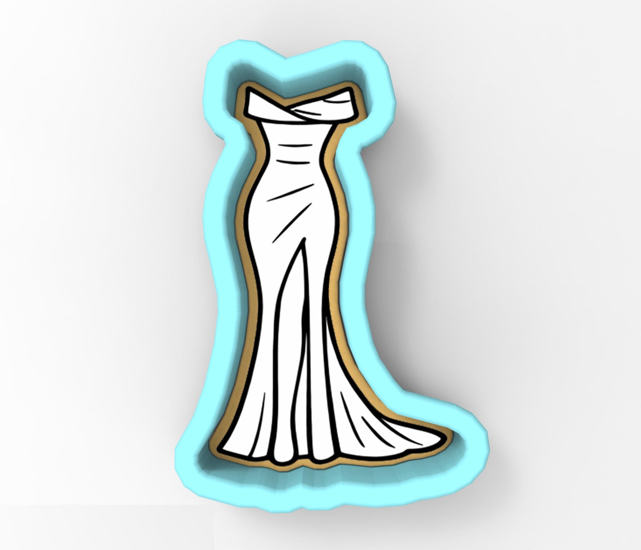 bridesmaid dress stencil The Katharine Wedding Dress Cookie Cutter & Stencil Set | Cookie Decorating  Set