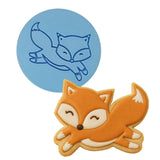 Fox Running Cookie Cutter Stamp & Outline #1 Animals & Dinosaurs Cookie Cutter Lady MINI - 2 Inches (5cm) Debosser ONLY 