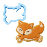 Fox Running Cookie Cutter Stamp & Outline #1 Animals & Dinosaurs Cookie Cutter Lady MINI - 2 Inches (5cm) Cookie Cutter ONLY (Outline) 