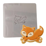 Fox Running Cookie Cutter Stamp & Outline #1 Animals & Dinosaurs Cookie Cutter Lady MINI - 2 Inches (5cm) Stencil ONLY 