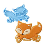Fox Running Cookie Cutter Stamp & Outline #1 Animals & Dinosaurs Cookie Cutter Lady MINI - 2 Inches (5cm) Stamp ONLY 