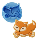 Fox Running Cookie Cutter Stamp & Outline #1 Animals & Dinosaurs Cookie Cutter Lady MINI - 2 Inches (5cm) **BUNDLE** Cutter + Debosser 