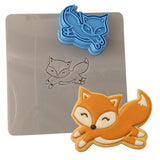 Fox Running Cookie Cutter Stamp & Outline #1 Animals & Dinosaurs Cookie Cutter Lady 