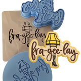 Fra Gee Lay Leg Cookie Cutter | Stamp | Stencil #1 Xmas / Winter / NYE Cookie Cutter Lady MINI - 2 Inches (5cm) **FULL SET BUNDLE** Cutter + Stamp + Stencil + Debosser **BEST DEAL** 