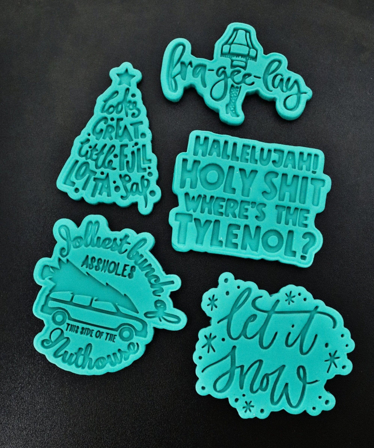 Fra Gee Lay Leg Cookie Cutter | Stamp | Stencil #1 Xmas / Winter / NYE Cookie Cutter Lady 