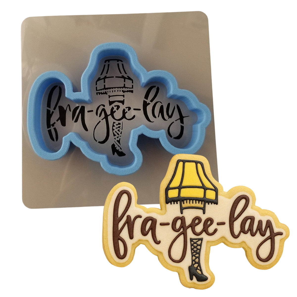 Fra Gee Lay Leg Cookie Cutter | Stamp | Stencil #1 Xmas / Winter / NYE Cookie Cutter Lady 