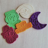 Frankenstein Face Cookie Cutter Outline & Stamp 3 Halloween / Fall Cookie Cutter Lady 