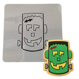 Frankenstein Face Cookie Cutter Outline & Stamp 3 Halloween / Fall Cookie Cutter Lady MINI - 2 Inches (5cm) Stencil ONLY 