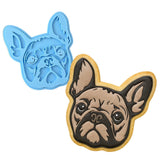 French Bulldog Cookie Cutter | Stamp | Stencil #1 Animals & Dinosaurs Cookie Cutter Lady MINI - 2 Inches (5cm) Stamp ONLY 