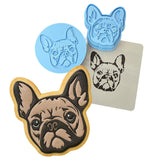 French Bulldog Cookie Cutter | Stamp | Stencil #1 Animals & Dinosaurs Cookie Cutter Lady MINI - 2 Inches (5cm) **BUNDLE** Cutter + Stencil 
