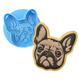 French Bulldog Cookie Cutter | Stamp | Stencil #1 Animals & Dinosaurs Cookie Cutter Lady MINI - 2 Inches (5cm) **BUNDLE** Cutter + Debosser 