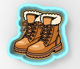 Fuzzy Winter Boots Cookie Cutter | Stamp | Stencil - SHARP EDGES - FAST Shipping - Choose Your Own Size! #1