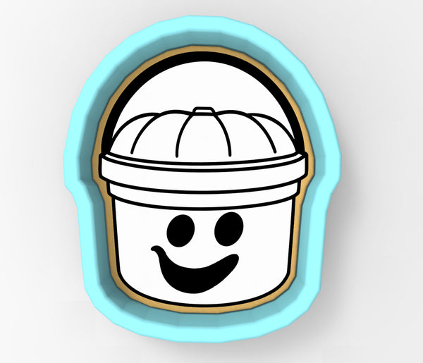 Ghost Candy Pail Grey Cookie Cutter | Stamp | Stencil - SHARP EDGES - FAST Shipping - Choose Your Own Size! #1