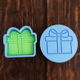 Gift Present Cookie Cutter | Stamp | Stencil #1 Mom / Dad / Bday / Party Cookie Cutter Lady 