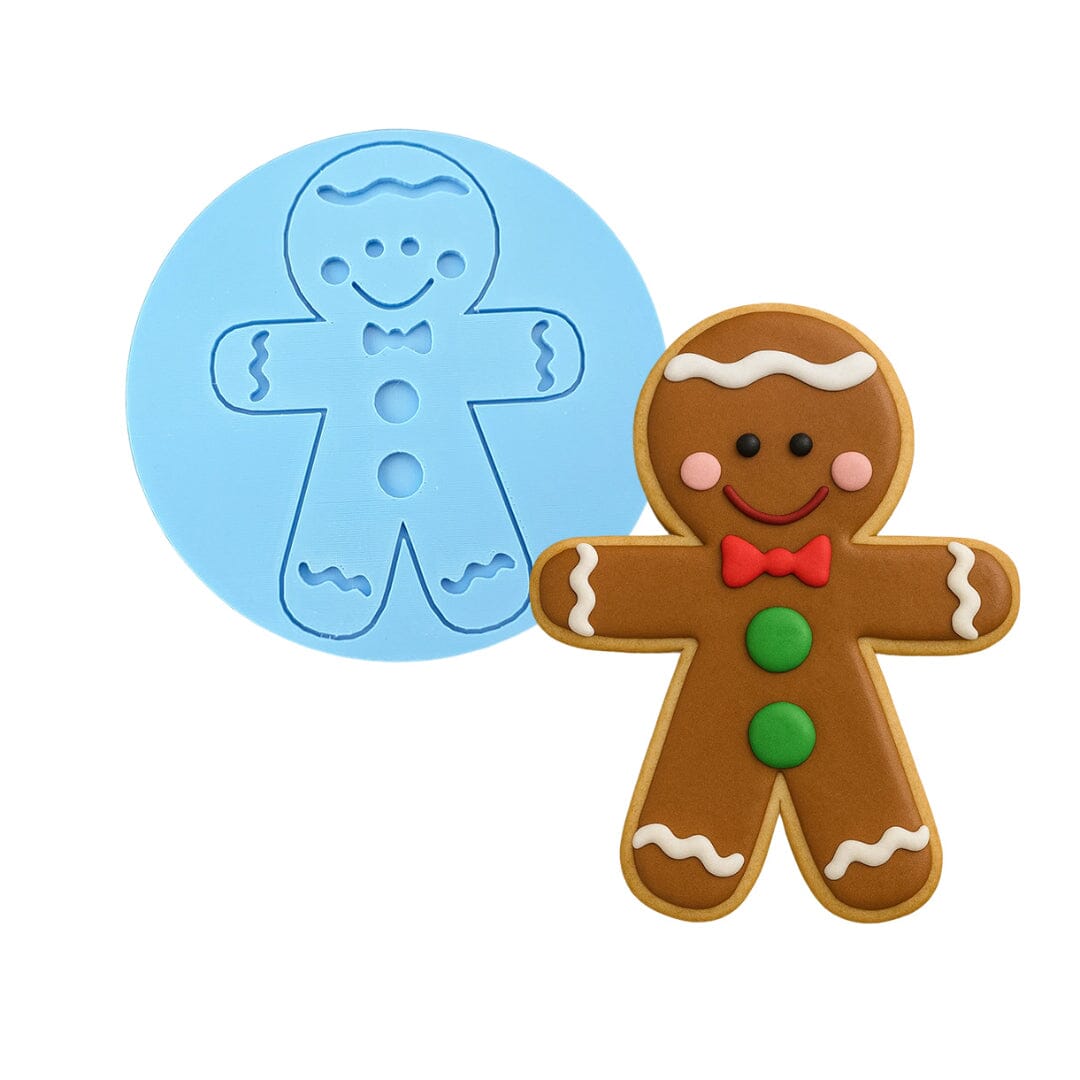 Gingerbread Man Cookie Cutter | Stamp | Stencil #2 Xmas / Winter / NYE Cookie Cutter Lady MINI - 2 Inches (5cm) Debosser ONLY 