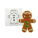 Gingerbread Man Cookie Cutter | Stamp | Stencil #2 Xmas / Winter / NYE Cookie Cutter Lady MINI - 2 Inches (5cm) Stencil ONLY 