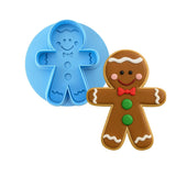 Gingerbread Man Cookie Cutter | Stamp | Stencil #2 Xmas / Winter / NYE Cookie Cutter Lady MINI - 2 Inches (5cm) **BUNDLE** Cutter + Debosser 