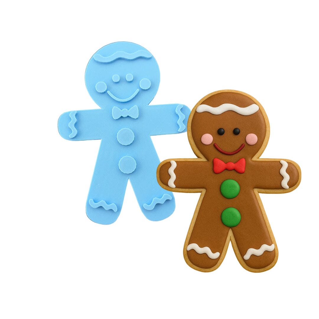 Gingerbread Man Cookie Cutter | Stamp | Stencil #2 Xmas / Winter / NYE Cookie Cutter Lady MINI - 2 Inches (5cm) Stamp ONLY 
