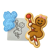 Gingerbread Stripper on Pole Cookie Cutter | Stamp | Stencil #1 Xmas / Winter / NYE Cookie Cutter Lady 