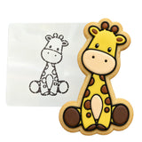 Giraffe Cookie Cutter Stamp & Outline #3 Animals & Dinosaurs Cookie Cutter Lady MINI - 2 Inches (5cm) Stencil ONLY 