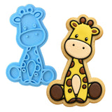 Giraffe Cookie Cutter Stamp & Outline #3 Animals & Dinosaurs Cookie Cutter Lady MINI - 2 Inches (5cm) Stamp ONLY 