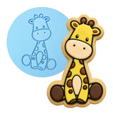 Giraffe Cookie Cutter Stamp & Outline #3 Animals & Dinosaurs Cookie Cutter Lady MINI - 2 Inches (5cm) Debosser ONLY 