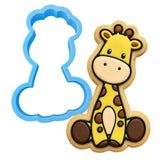 Giraffe Cookie Cutter Stamp & Outline #3 Animals & Dinosaurs Cookie Cutter Lady MINI - 2 Inches (5cm) Cookie Cutter ONLY (Outline) 