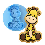 Giraffe Cookie Cutter Stamp & Outline #3 Animals & Dinosaurs Cookie Cutter Lady MINI - 2 Inches (5cm) **BUNDLE** Cutter + Debosser 