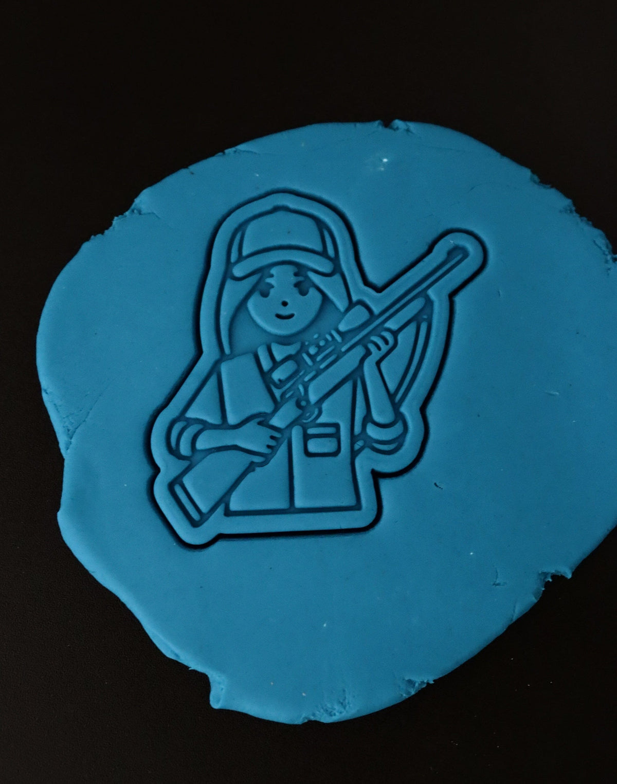 Girl Hunter Cookie Cutter | Stamp | Stencil - SHARP EDGES - FAST Shipping - Choose Your Own Size! #1 Cookie Cutter Lady 