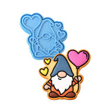 Gnome Balloon Cookie Cutter | Stamp | Stencil #1 Cookie Cutter Lady MINI - 2 Inches (5cm) **BUNDLE** Cutter + Stamp 