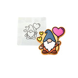 Gnome Balloon Cookie Cutter | Stamp | Stencil #1 Cookie Cutter Lady MINI - 2 Inches (5cm) Stencil ONLY 