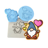 Gnome Balloon Cookie Cutter | Stamp | Stencil #1 Cookie Cutter Lady MINI - 2 Inches (5cm) **FULL SET BUNDLE** Cutter + Stamp + Stencil + Debosser **BEST DEAL** 