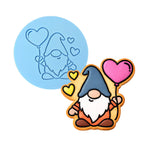 Gnome Balloon Cookie Cutter | Stamp | Stencil #1 Cookie Cutter Lady MINI - 2 Inches (5cm) Debosser ONLY 