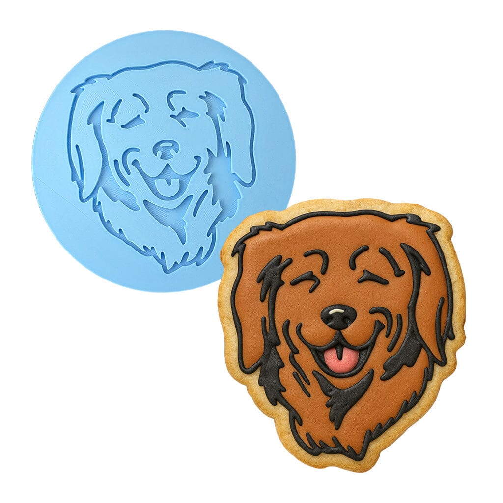 Golden Retriever Cookie Cutter | Stamp | Stencil #15 Animals & Dinosaurs Cookie Cutter Lady MINI - 2 Inches (5cm) Debosser ONLY 