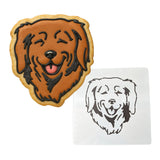 Golden Retriever Cookie Cutter | Stamp | Stencil #15 Animals & Dinosaurs Cookie Cutter Lady MINI - 2 Inches (5cm) Stencil ONLY 