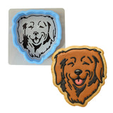 Golden Retriever Cookie Cutter | Stamp | Stencil #15 Animals & Dinosaurs Cookie Cutter Lady MINI - 2 Inches (5cm) **BUNDLE** Cutter + Stencil 