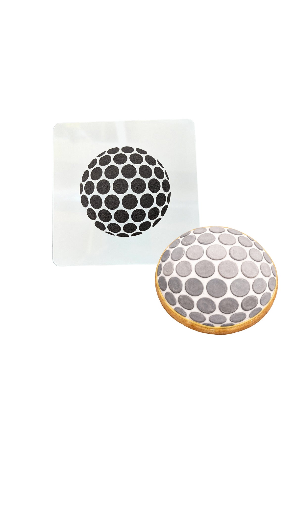 Golf Ball Cookie Cutter | Stamp | Stencil #1 Sports Cookie Cutter Lady MINI - 2 Inches (5cm) Stencil ONLY 