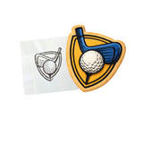 Golf Drive Emblem 1 Cookie Cutter | Stamp | Stencil - SHARP EDGES - FAST Shipping - Choose Your Own Size! #1 Cookie Cutter Lady LITTLE - 3 Inches (7.62cm) Stencil ONLY 