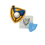 Golf Drive Emblem 1 Cookie Cutter | Stamp | Stencil - SHARP EDGES - FAST Shipping - Choose Your Own Size! #1 Cookie Cutter Lady LITTLE - 3 Inches (7.62cm) **BUNDLE** Cutter + Stamp + Stencil 